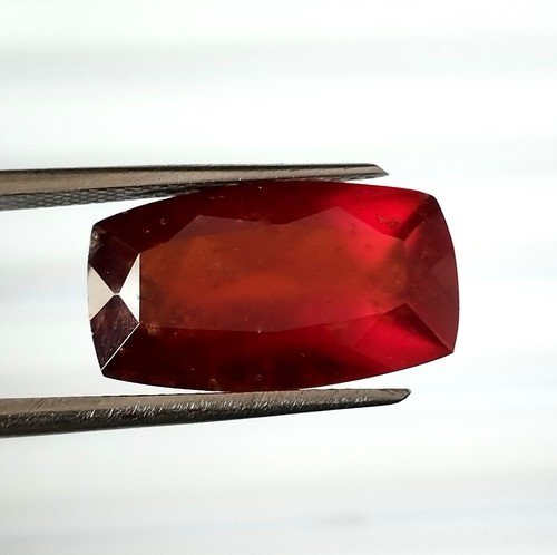 9.95 CTS AAA Natural Faceted Hessonite Garnet Gemstone Long Cushion 17.5X10 MM - Picture 2 of 4