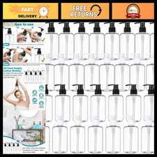 30 Pack 8 oz Pump Bottles Dispenser - Plastic Shampoo  Lotion Containers