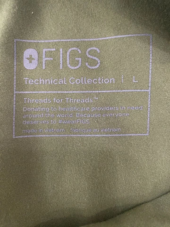 FIGS Scrub Pants Womens Large Green Kade Cargo Straight Leg Technical Collection - Image 4 of 4