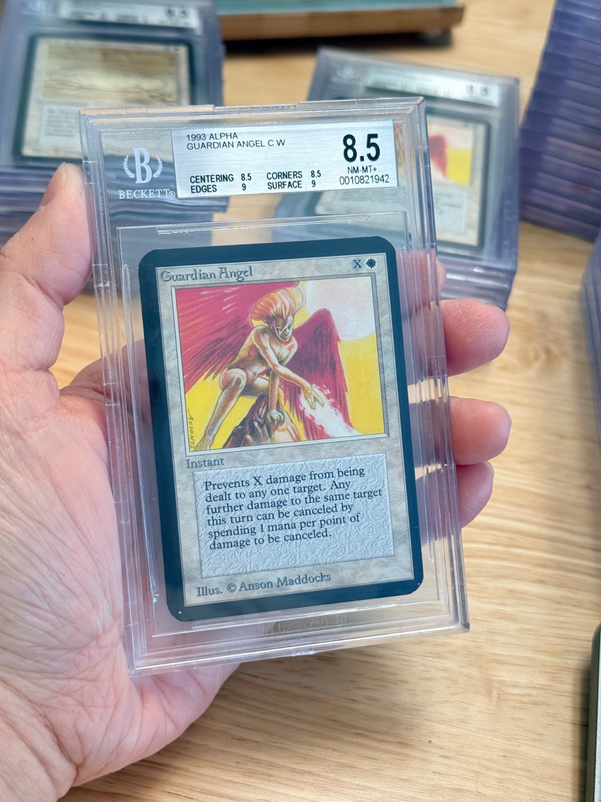 BGS 8.5 MAGIC THE GATHERING 1993 ALPHA GUARDIAN ANGEL MTG 
