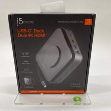 J5create USB-C Dock Dual 4K HDMI Docking Station JCD3199-6A