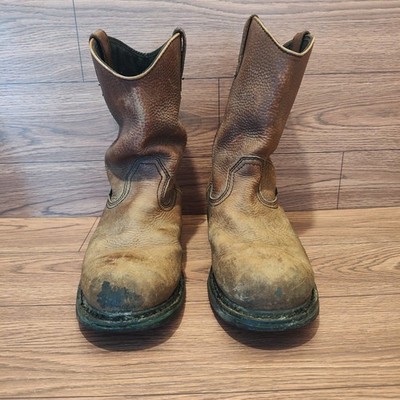 John Deere Leather Boots Men\'s Size 10.5 Pre-Owned JOHN DEERE Mens Size 12W Black Work Boots | eBay main image 4