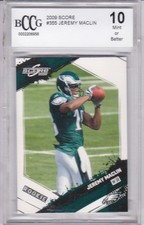 JEREMY MACLIN ROOKIE CARD 2009 Score RC Philadelphia Eagles BECKETT BCCG 10 MINT. rookie card picture