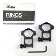 Aim Sports Hunting Scope Rings Weaver Base Mount High Profile 1 inch 1/2 inch
