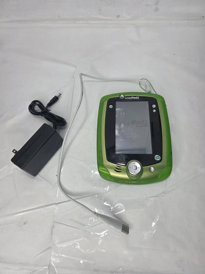 LeapFrog, LeapPad 2 Power Learning Tablet, Green w/Rubber Sleeve [Tested] - Image 3 of 4