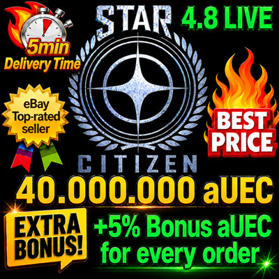 Star Citizen aUEC 40,000,000   +5% Bonus   Alpha UEC 4.8.2 Live Preview