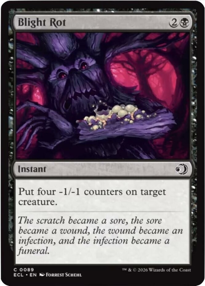 Blight Rot Lorwyn Eclipsed Lightly Played, English