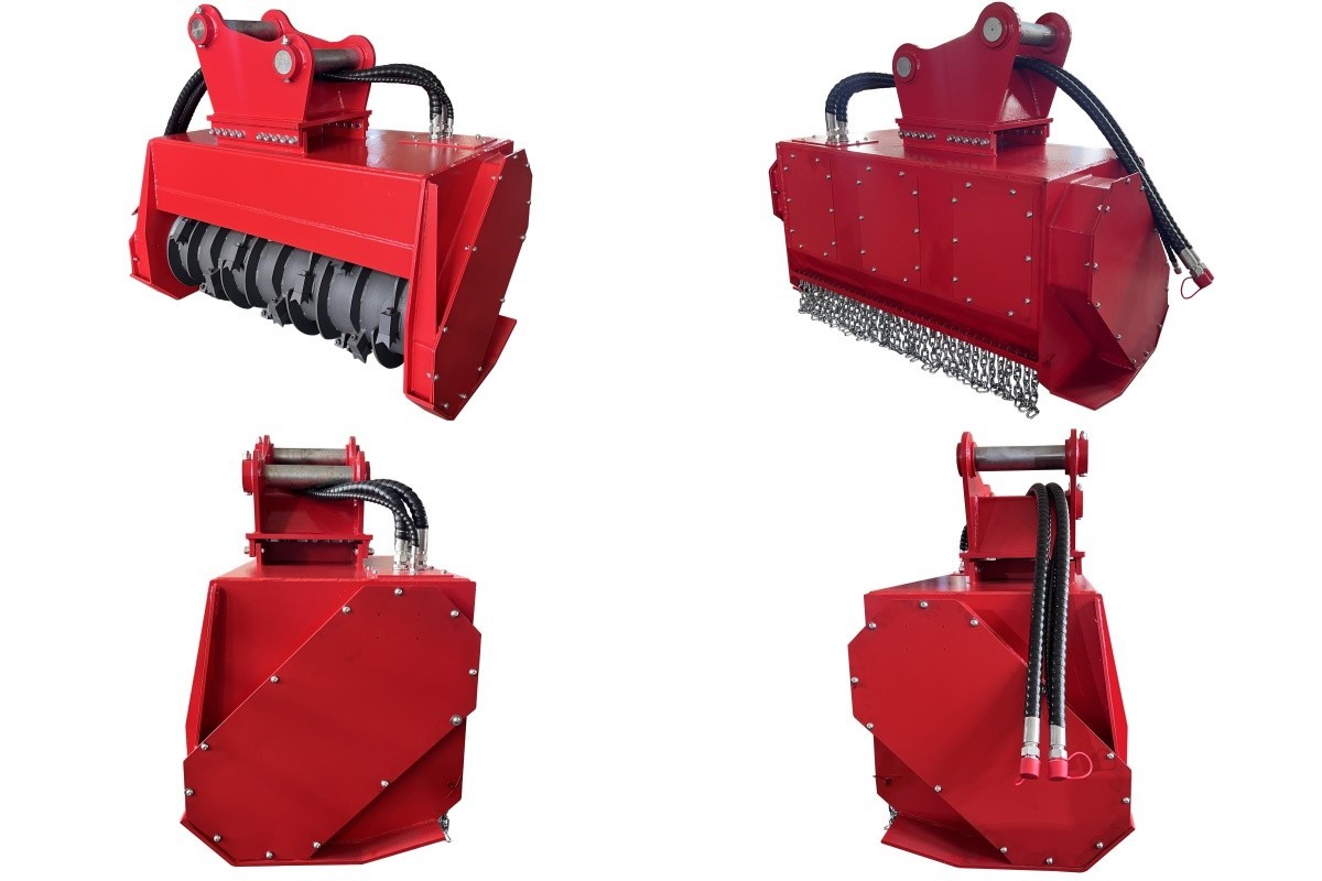 Raytree Excavator Forestry Drum Mulcher Tree Land Clearing 50" 80MM 12-20 Ton