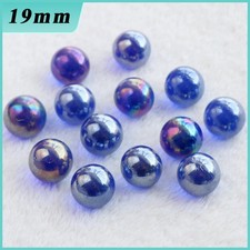 19mm Glass Marbles Beads Decorative Balls Vase Fish Tank Decor DIY Kids Toy Game