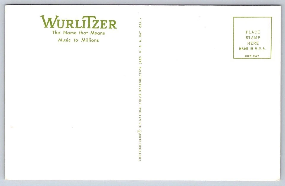 Wurlitzer pianos instrumentos musicales exhibición promocional años 50 Foto 2 de 2