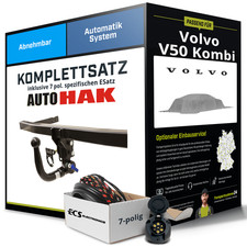 Für VOLVO V50 Kombi Typ 545 Anhängerkupplung abnehmbar +eSatz 7pol 03- NEU