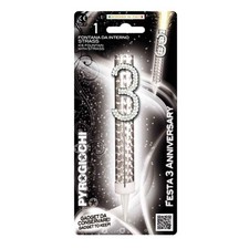 Candela fontana pirotecnica per torte Pyrogiochi numero 3 strass