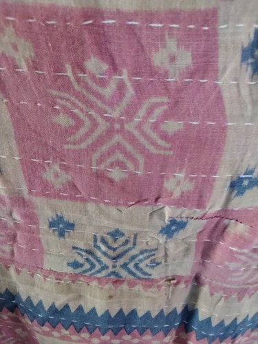 Vintage Kantha Quilt Indian Reversible Throw Handmade - Picture 3 of 8