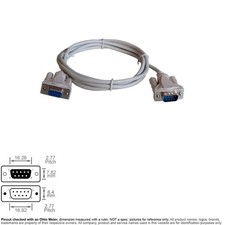 Cable Serial RS-232 DB9 DB 9-Pin Female Male RS232 6FT Extension