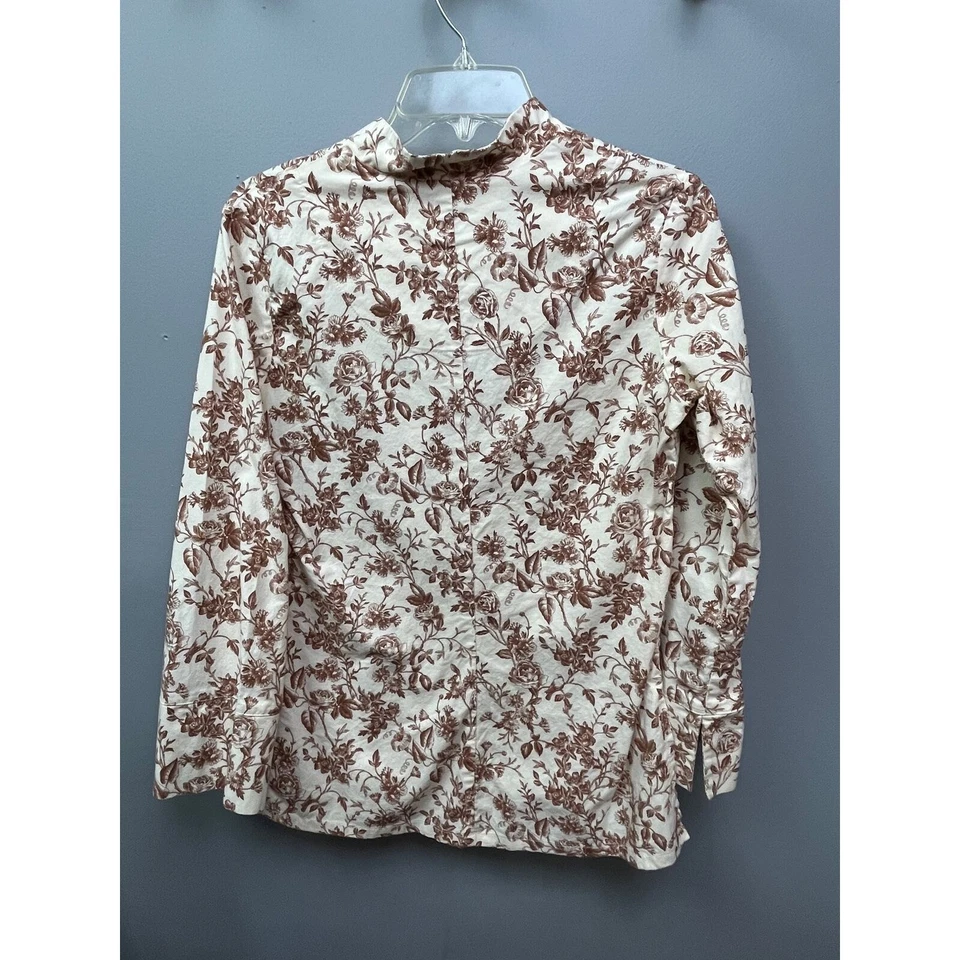 Top túnica Kelly's niños niñas talla 10/12 mediano floral marrón/crema Foto 2 de 4