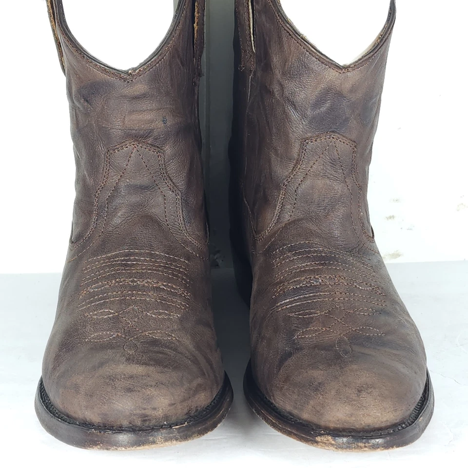 Botas occidentales Miz Mooz para mujer Carlito US9 marrón cuero envejecido al tobillo  Foto 3 de 4