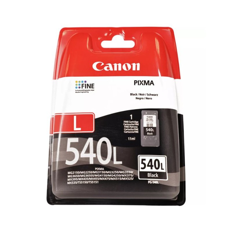 Cartouche Canon PG-540L d'encre noire haute capacité pour imprimante Pixma