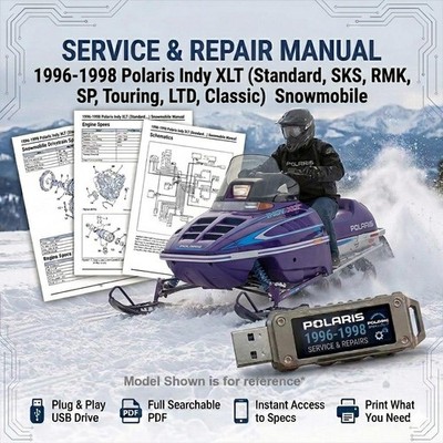 POLARIS INDY XLT TOURING LTD 1996 1997 1998 SERVICE REPAIR SHOP MANUAL ON USB