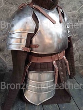 Medieval half armor suit Knight Warrior Fantasy LARP Steel Cosplay Costume