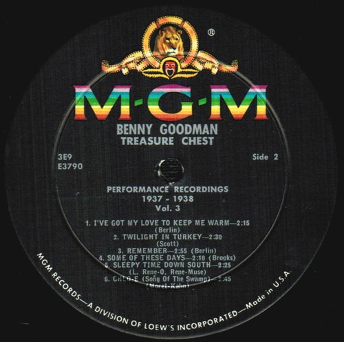 Benny Goodman, Performance Recordings 1937-1938, (LP, Comp, Mono), NM or M-, 382 - Picture 4 of 5