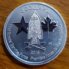 😎 2015 USA/Canada First Special Service Force 1/2 oz Fine Silver .9999 Coin 😎