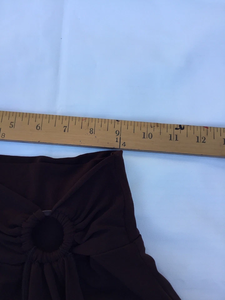 Pantalones Amy Byer Flare Capris Marrón Poliéster Spandex Talla M Foto 4 de 4