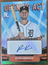 Topps Big League 2023 Ryan Kreidler Rookie Opening Act Auto #OAA-KRE Tigers