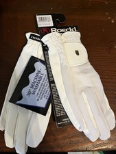 Roeckl Sports Roeck-Grip Equestrian Riding Gloves - White Size 7.5