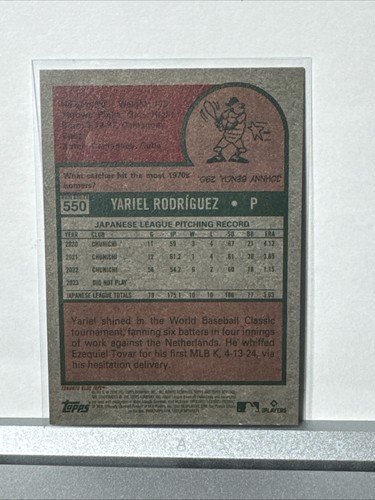 Yariel Rodríguez 2024 Topps Heritage High Number #550 Black Border - Blue Jays - Picture 2 of 10