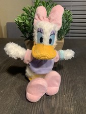 Disney Parks Daisy Duck Soft Plush Purple Outfit Pink Bow Stuffed Animal EUC