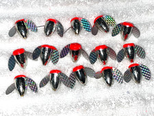 15 Spin N Glo Nickel plate with mylar  wings  3/4" long Size 6