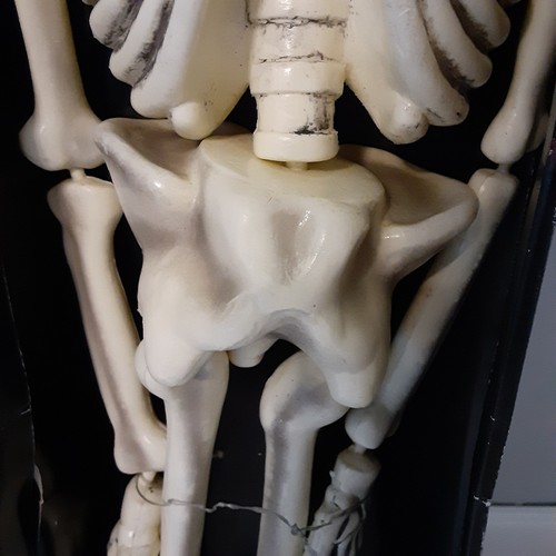 Vtg 36" Janglin Bones Skeleton Sound Activated Flashing Lights Shaking & Sounds - Picture 6 of 12
