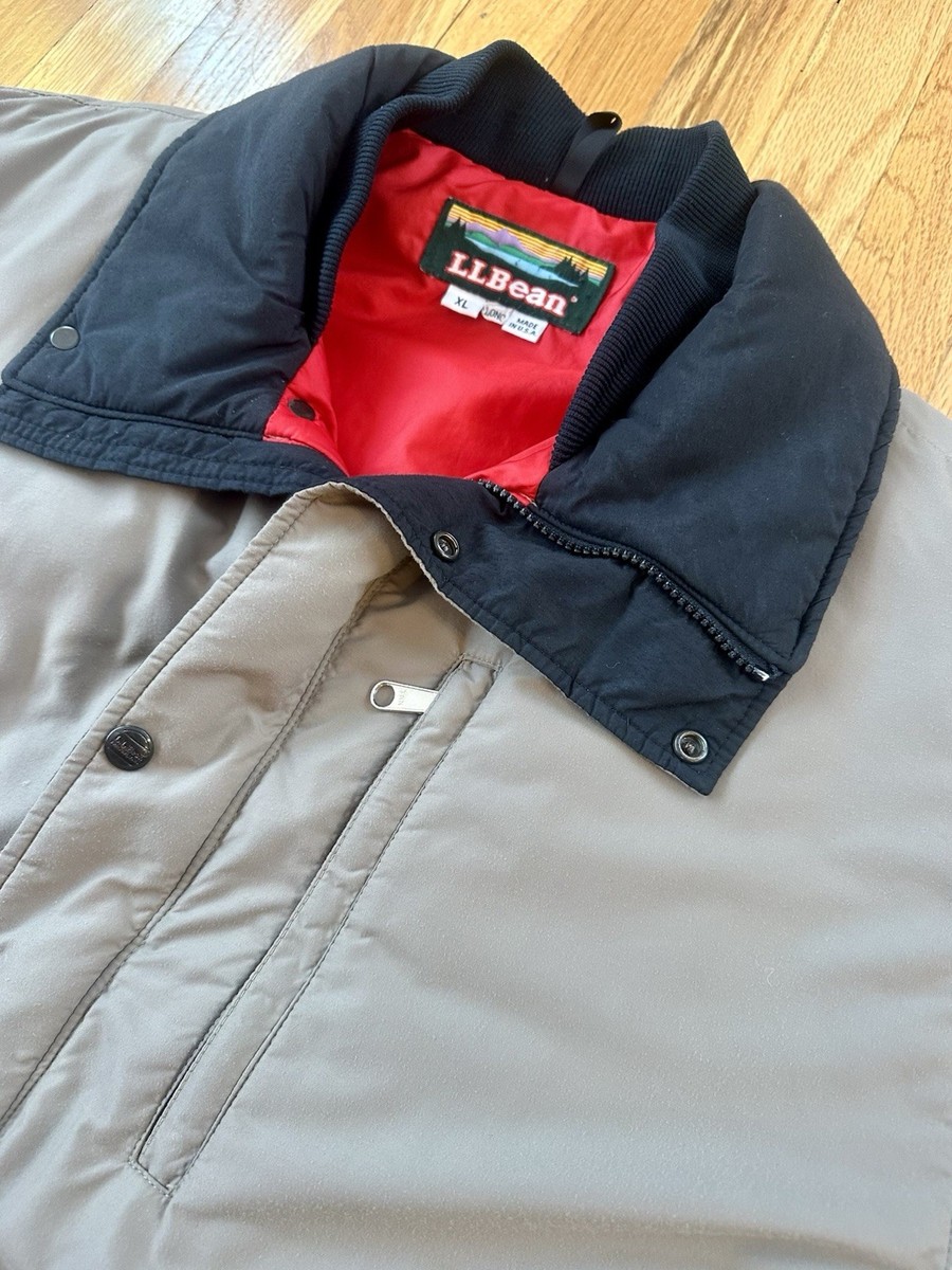 Vtg 90's LL Bean Penobscot Parka Mens XL Long Tall Poly Fill Tan