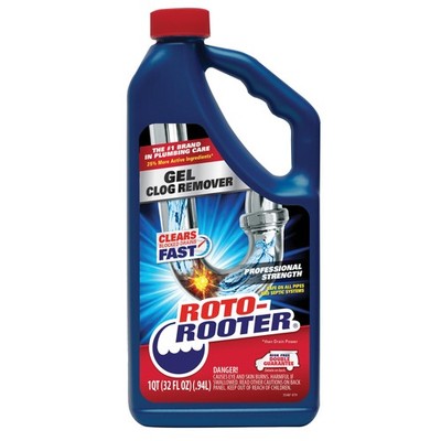 Roto-Rooter Gel Clog Remover Drain Cleaner, 32 oz
