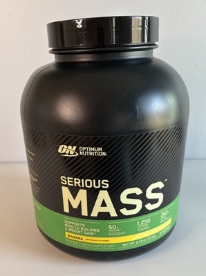 Optimum Nutrition Serious Mass Weight Gainer Protein Powder Banana Flavor. 6lb.