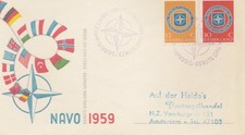 FDC - Netherlands Netherlands - 1959 - NATO (SHIP) - NVG - Figurative Cancellation.
