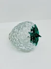 Rare Blenko Handmade Art Glass Clear Strawberry Paperweight