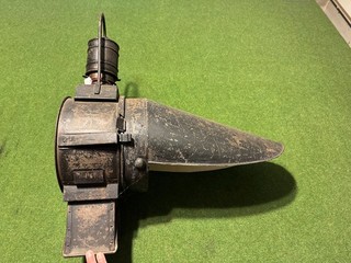 Lok /Bahnübergangslaterne mit langem Blendschirm Osnabrücker Metallwerke A. G.