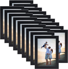Bulk Small Black Picture Photo Frames 3.5x5, Set of 18 Gift Family Frames 3x5...