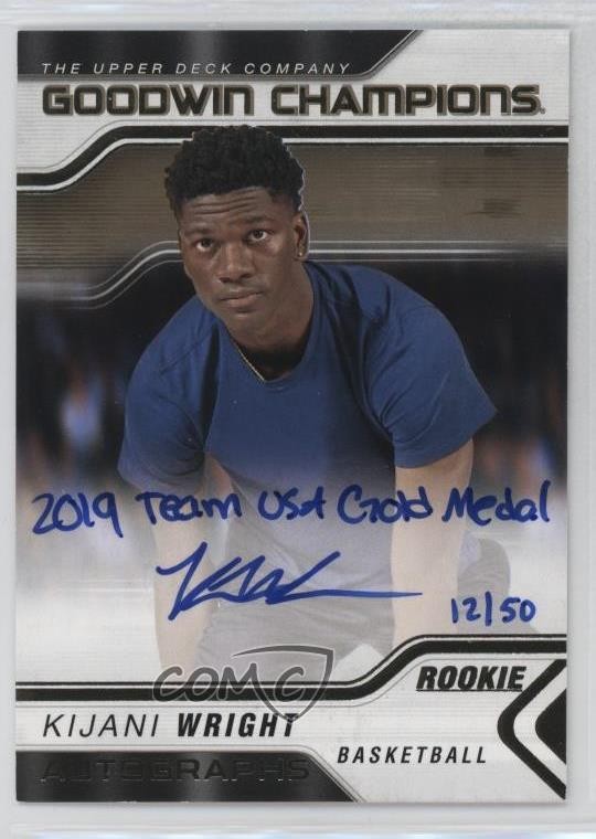 2023 Upper Deck Goodwin Champions Inscriptions 12/50 Kijani Wright Auto 1m01
