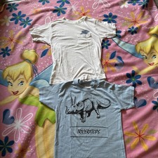 Vintage dino dinosaur triceratops lot of 2 kids shirt size 6-8