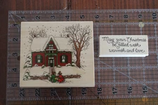 UPTOWN Stamp HOLLY POND HILL CHRSITMAS HOUSE Warmth and Love Winter WHEELER Lot