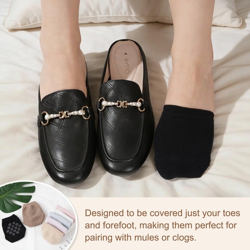 8× Invisible Toe Socks Womens for Mules Half Socks Toe Topper Covers Non-slip US - Picture 7 of 20