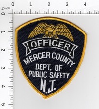 OFFICER  MERCER COUNTY DEPARTMENT OF PUBLIC SAFETY NEW JERSEY POLICE PATCH
