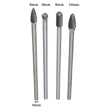 4*Rotary Burr 1/4 Inch 6mm Shank 150mm Long Carbide Cutter CNC Engraving-Bit