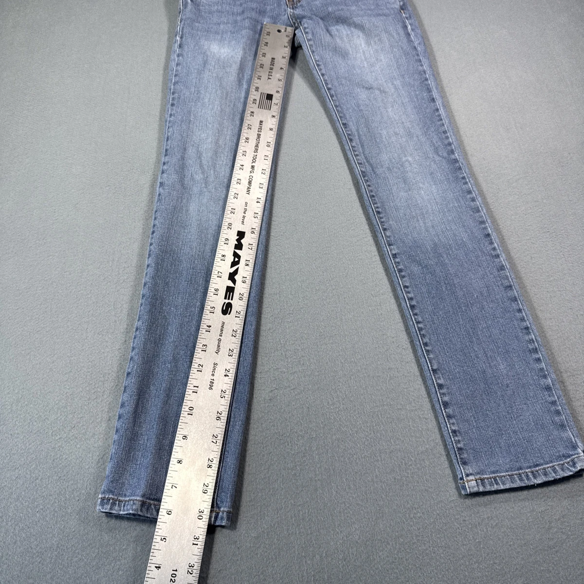 Jeans Forever 21 tiro bajo vintage Y2K lavado claro para mujer talla 27