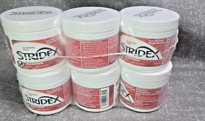 6 Pack Stridex Maximum Strength Medicated Pads For Acne 55 Count Each (2-3 packs