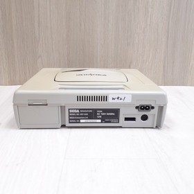 Sega Saturn console with 2 controllers & 3 games Japanese white system tested