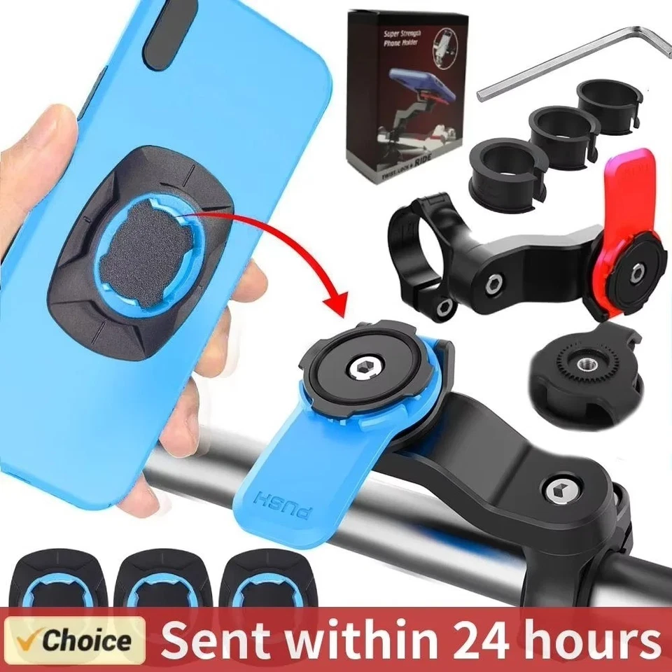 QUAD-LOCK 360° Rotatable Bike & Motorcycle Phone Holder Stand Secure Mount Brack - Image 2 of 4