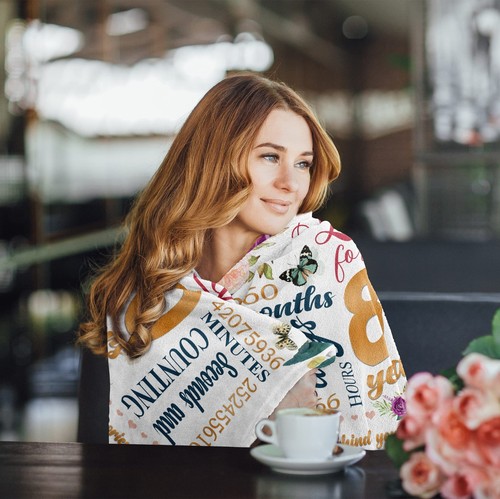80th Birthday Gifts Women Blanket 50*60, Happy 80th Birthday Gift Ideas, 80th... - Picture 3 of 7